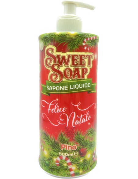 sweet soap sapone liquido - felice natale - 500ml - pino: tuttocasashop.it: igiene e cura della persona