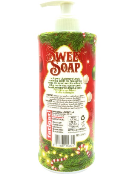 sweet soap sapone liquido - felice natale - 500ml - pino: tuttocasashop.it: igiene e cura della persona