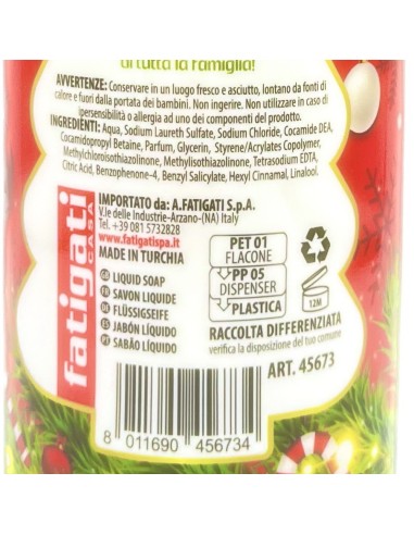 sweet soap sapone liquido - felice natale - 500ml - pino: tuttocasashop.it: igiene e cura della persona