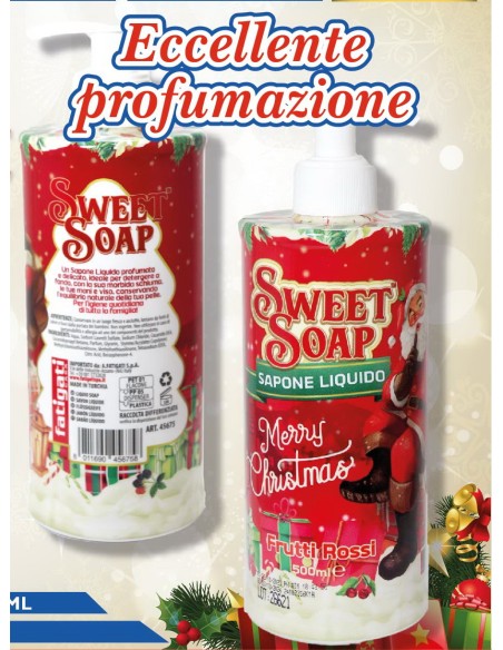 sweet soap sapone liquido - merry christmas - 500ml - frutti rossi: tuttocasashop.it: igiene e cura della persona