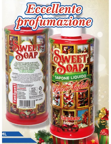 sweet soap sapone liquido - buon natale - 500ml - sandalo: tuttocasashop.it: igiene e cura della persona