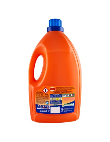 sole deterivo lavatrice liquido 61 lavaggi - 2745ml - bianco splendente: tuttocasashop.it: prodotti per bucato e tessuti
