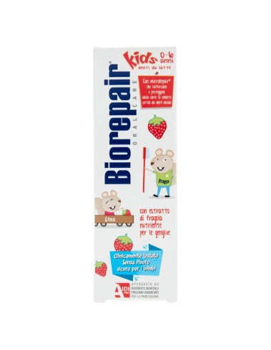 biorepair kids dentifricio per bambini da 0 a 6 anni - 75ml - gusto fragola: tuttocasashop.it: igiene e cura della persona