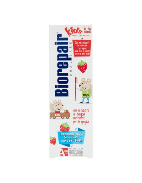biorepair kids dentifricio per bambini da 0 a 6 anni - 75ml - gusto fragola: tuttocasashop.it: igiene e cura della persona