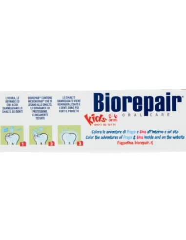 biorepair kids dentifricio per bambini da 0 a 6 anni - 75ml - gusto fragola: tuttocasashop.it: igiene e cura della persona