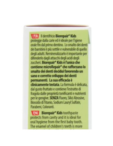 biorepair kids dentifricio per bambini da 0 a 6 anni - 75ml - gusto fragola: tuttocasashop.it: igiene e cura della persona