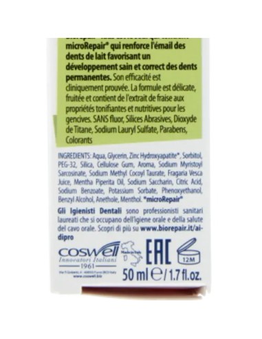 biorepair kids dentifricio per bambini da 0 a 6 anni - 75ml - gusto fragola: tuttocasashop.it: igiene e cura della persona