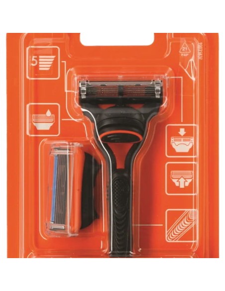 gillette fusion5 rasoio completo: base manico con 2 testine: tuttocasashop.it: igiene e cura della persona