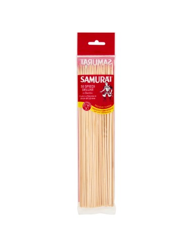 samurai spiedini in legno di bamboo - 25cm - 50 pezzi: tuttocasashop.it: carta & monouso