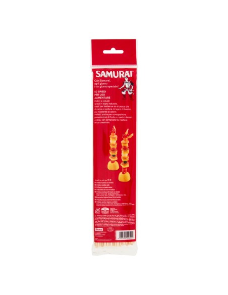 samurai spiedini in legno di bamboo - 25cm - 50 pezzi: tuttocasashop.it: carta & monouso
