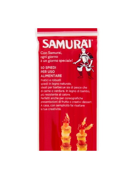samurai spiedini in legno di bamboo - 25cm - 50 pezzi: tuttocasashop.it: carta & monouso