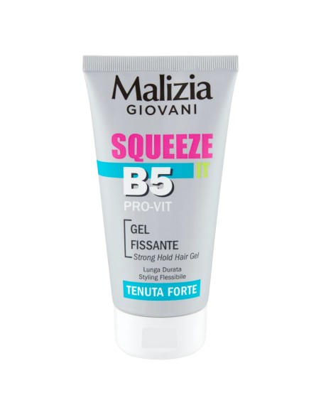 malizia giovani squeeze b5 pro-vit - gel fissante tenuta forte - 150ml: tuttocasashop.it: igiene e cura della persona