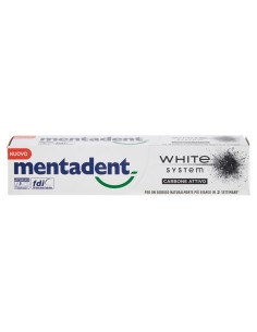 mentadent dentifricio - 75ml - white system - carbone attivo - sbiancante: tuttocasashop.it: igiene e cura della persona