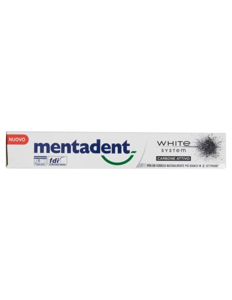 mentadent dentifricio - 75ml - white system - carbone attivo - sbiancante: tuttocasashop.it: igiene e cura della persona