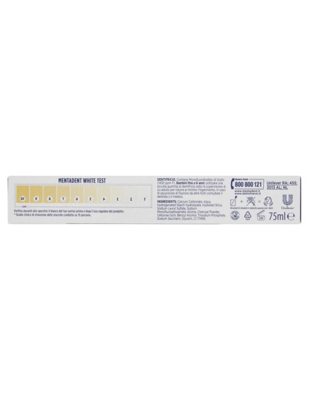 mentadent dentifricio - 75ml - white system - carbone attivo - sbiancante: tuttocasashop.it: igiene e cura della persona