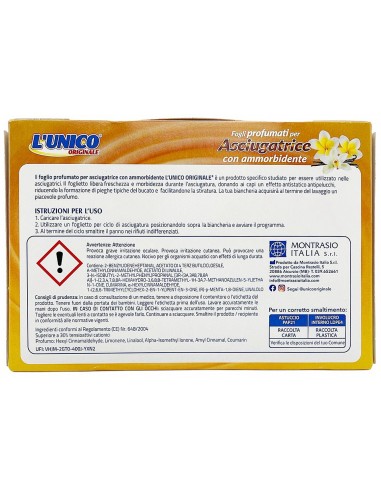 l'unico 20 fogli profumati per asciugatrice con ammorbidente nettare oriente: tuttocasashop.it: prodotti per bucato e tessuti