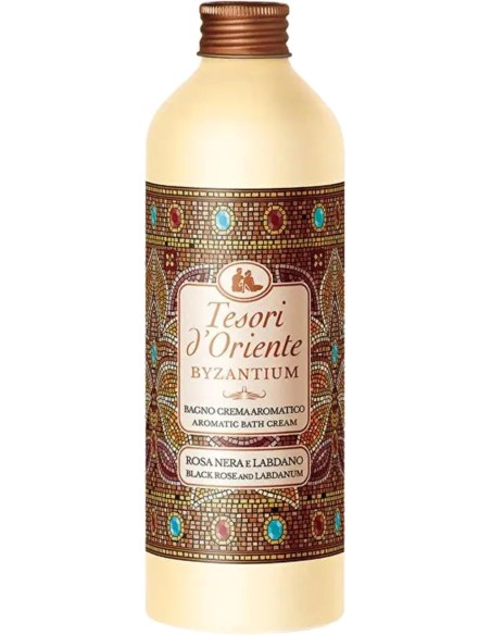 tesori d'oriente bagnoschiuma 500ml - byzantinum - rosa nera e labdano: tuttocasashop.it: igiene e cura della persona