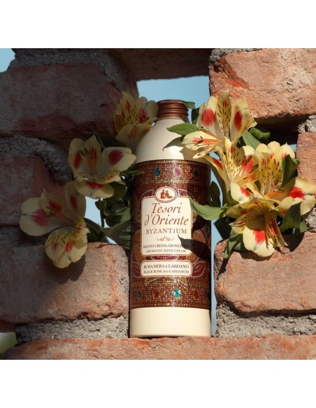 tesori d'oriente bagnoschiuma 500ml - byzantinum - rosa nera e labdano: tuttocasashop.it: igiene e cura della persona