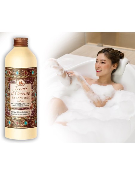 tesori d'oriente bagnoschiuma 500ml - byzantinum - rosa nera e labdano: tuttocasashop.it: igiene e cura della persona
