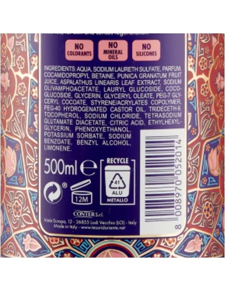 tesori d'oriente bagnoschiuma 500ml - pers. dream - melograno e te' rosso: tuttocasashop.it: igiene e cura della persona