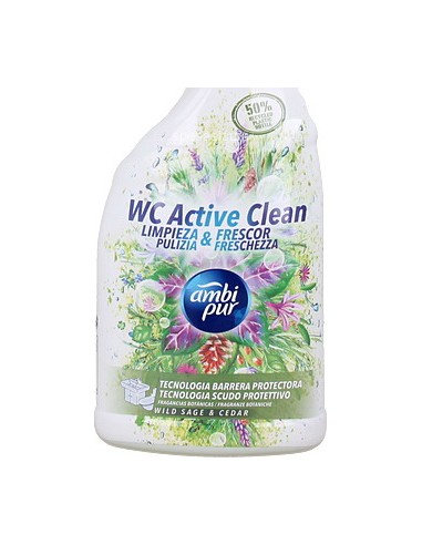 ambipur wc active clean spray 750ml - cedro e salvia: tuttocasashop.it: pulizia e cura della casa