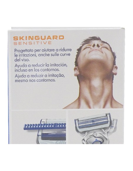 gillette skinguard rasoio - base con 1 testina ricambio - pelle sensibile: tuttocasashop.it: igiene e cura della persona