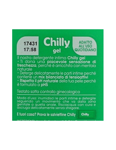 chilly detergente intimo 200ml - gel freschezza naturale a lungo - antiodor: tuttocasashop.it: igiene e cura della persona
