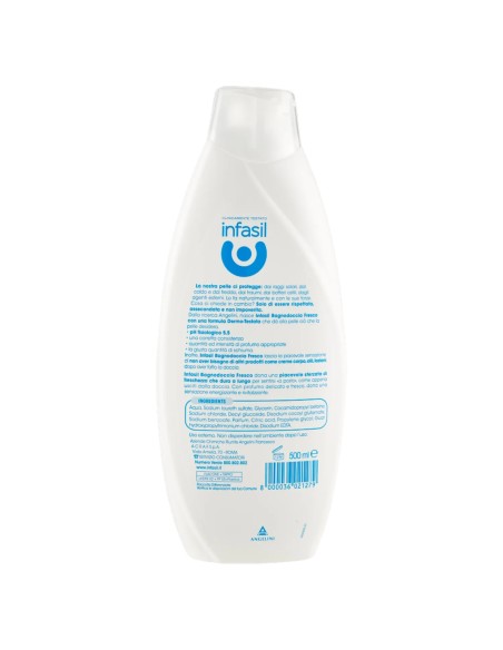 infasil bagnodoccia - 500ml - fresco rivitalizzante - ph 5.5 fisiologico: tuttocasashop.it: igiene e cura della persona