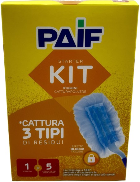 paif piumino antistatico catturapolvere con 5 ricambi: tuttocasashop.it: pulizia e cura della casa