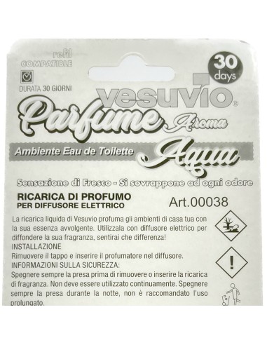 vesuvio ricarica deodorante elettrico compatibile ambipur - aqua: tuttocasashop.it: pulizia e cura della casa