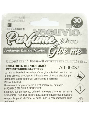 vesuvio ricarica deodorante elettrico compatibile ambipur - give me: tuttocasashop.it: pulizia e cura della casa
