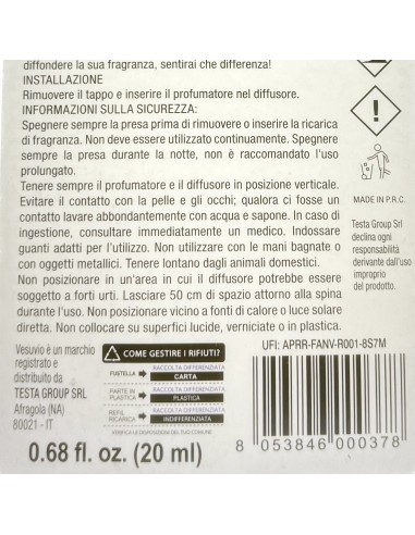 vesuvio ricarica deodorante elettrico compatibile ambipur - give me: tuttocasashop.it: pulizia e cura della casa