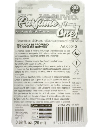 vesuvio ricarica deodorante elettrico compatibile ambipur - one 1: tuttocasashop.it: pulizia e cura della casa