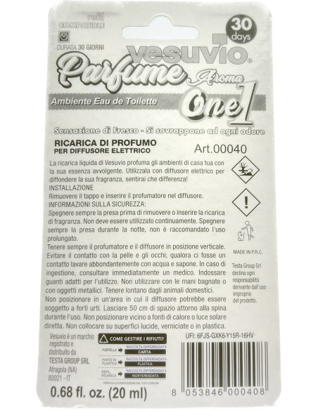 vesuvio ricarica deodorante elettrico compatibile ambipur - one 1: tuttocasashop.it: pulizia e cura della casa
