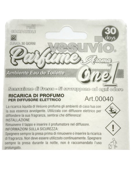vesuvio ricarica deodorante elettrico compatibile ambipur - one 1: tuttocasashop.it: pulizia e cura della casa