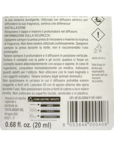 vesuvio ricarica deodorante elettrico compatibile ambipur - one 1: tuttocasashop.it: pulizia e cura della casa