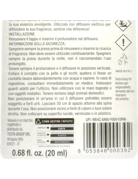 vesuvio ricarica deodorante elettrico compatibile ambipur - wild: tuttocasashop.it: pulizia e cura della casa