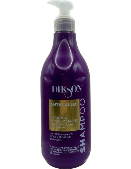 dikson shampoo 500ml - antigiallo - per capelli biondi e decolorati: tuttocasashop.it: igiene e cura della persona