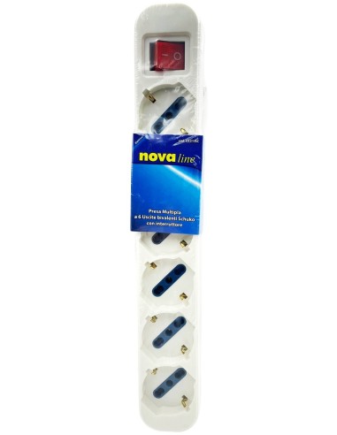 multipresa 6 posti universali con interruttore - cavo 1.5m - spina 16a: tuttocasashop.it: altro - bazar