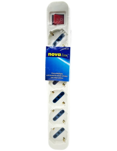multipresa 6 posti universali con interruttore - cavo 1.5m - spina 16a: tuttocasashop.it: altro - bazar