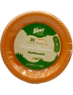 the best 25 piatti plastica riutilizzabili - dessert diametro 17cm - arancio: tuttocasashop.it: carta & monouso