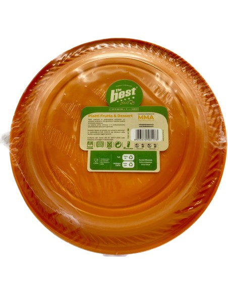the best 25 piatti plastica riutilizzabili - dessert diametro 17cm - arancio: tuttocasashop.it: carta & monouso