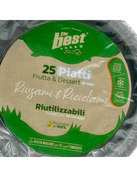 the best 25 piatti plastica riutilizzabili - dessert diametro 17cm - argento: tuttocasashop.it: carta & monouso