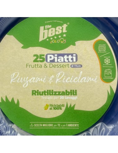 the best 25 piatti plastica riutilizzabili - dessert diametro 17cm - blu: tuttocasashop.it: carta & monouso