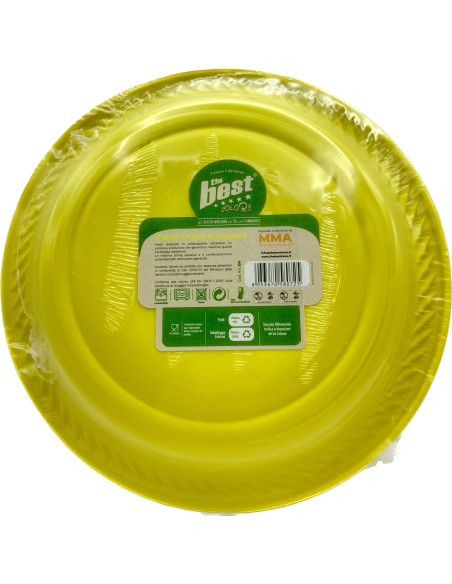 the best 25 piatti plastica riutilizzabili - dessert diametro 17cm - giallo: tuttocasashop.it: carta & monouso