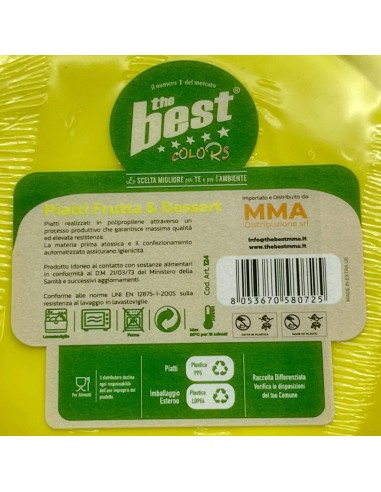 the best 25 piatti plastica riutilizzabili - dessert diametro 17cm - giallo: tuttocasashop.it: carta & monouso