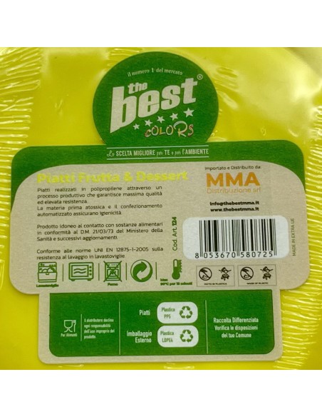 the best 25 piatti plastica riutilizzabili - dessert diametro 17cm - giallo: tuttocasashop.it: carta & monouso
