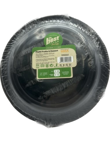 the best 25 piatti plastica riutilizzabili - dessert diametro 17cm - nero: tuttocasashop.it: carta & monouso