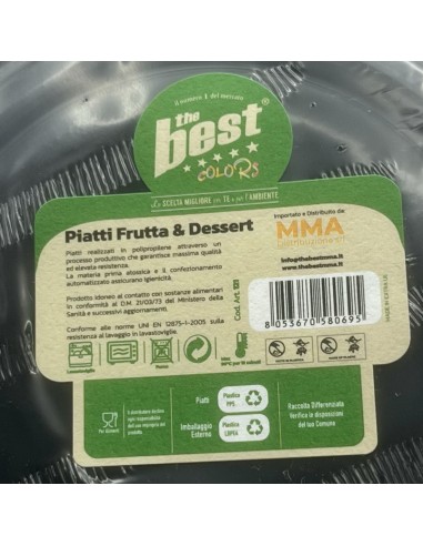 the best 25 piatti plastica riutilizzabili - dessert diametro 17cm - nero: tuttocasashop.it: carta & monouso
