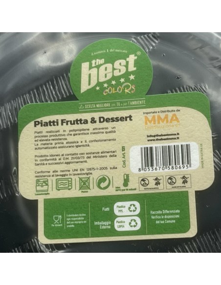 the best 25 piatti plastica riutilizzabili - dessert diametro 17cm - nero: tuttocasashop.it: carta & monouso
